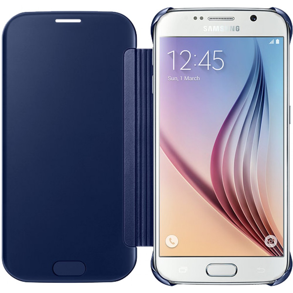 Hülle Samsung Galaxy S7 - Clear View Cover dunkelblau