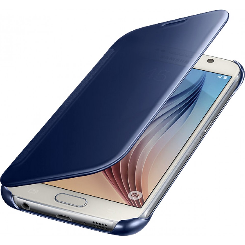 Hülle Samsung Galaxy S7 - Clear View Cover dunkelblau