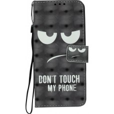 Fourre Samsung Galaxy S10+ - 3D Flip don't touch my phone mécontent
