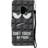 Fourre Samsung Galaxy S10+ - 3D Flip don't touch my phone mécontent