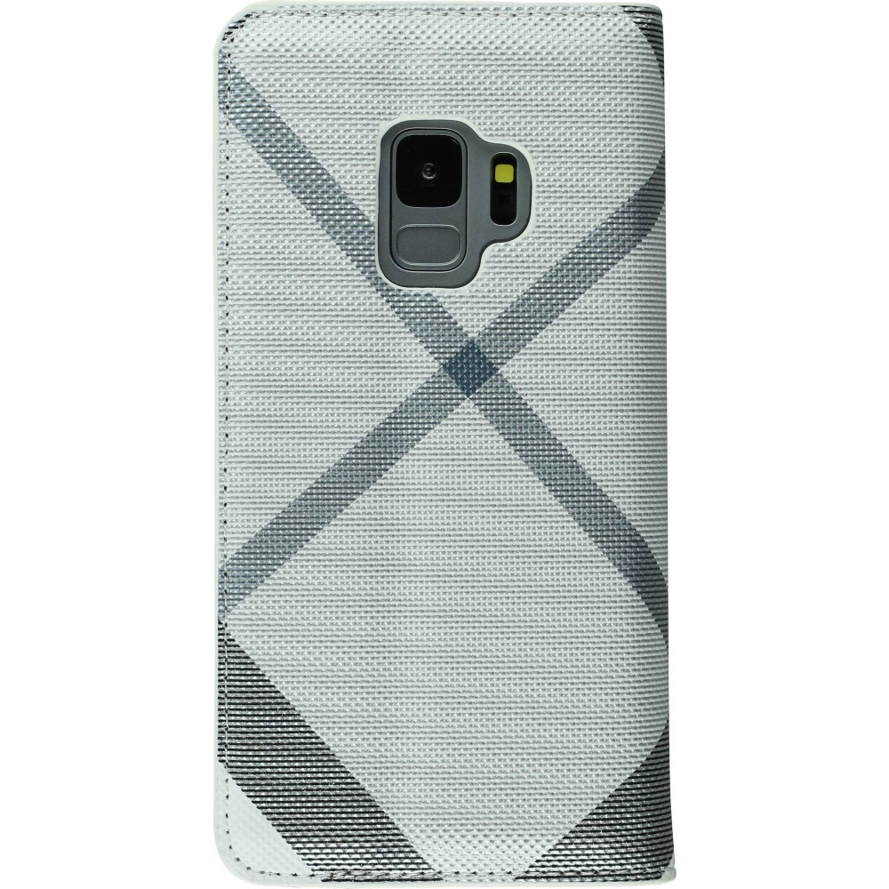 Fourre Samsung Galaxy S9 - Flip Lines - Blanc