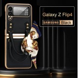 Fourre Samsung Galaxy Z Flip4 - Coque de protection fashion design similicuir en forme de sac à main - Gris carreaux
