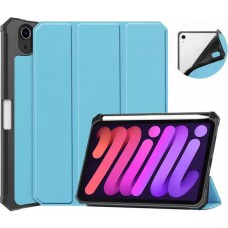 iPad mini 6 (8.3"/2021) Case Hülle - 2-in-1-Anti-Schock-Kunstlederschale mit Bumper und integriertem Ständer - Hellblau