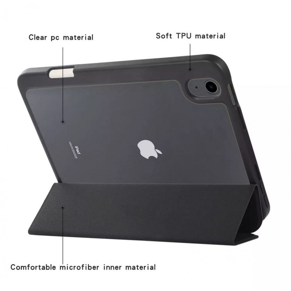 Fourre iPad mini 6 (8.3"/2021) - Coque antichoc ultra-fin avec dos transparent - Noir