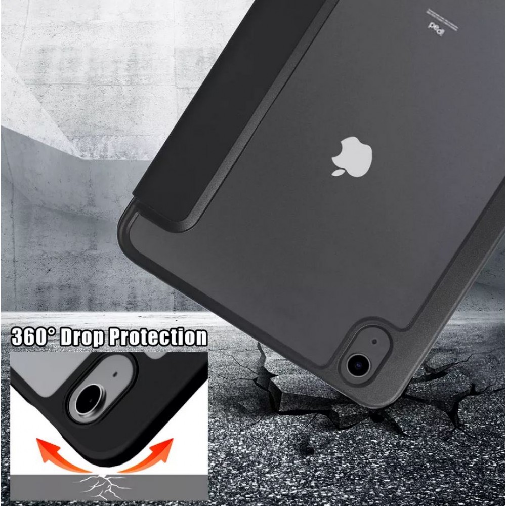 Fourre iPad mini 6 (8.3"/2021) - Coque antichoc ultra-fin avec dos transparent - Noir