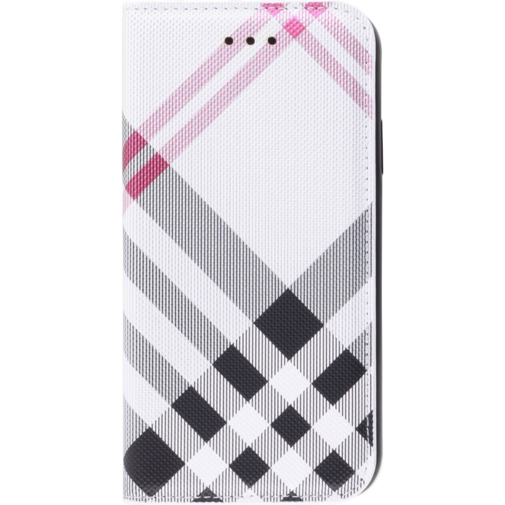 Fourre iPhone 12 mini - Flip Lines - Blanc