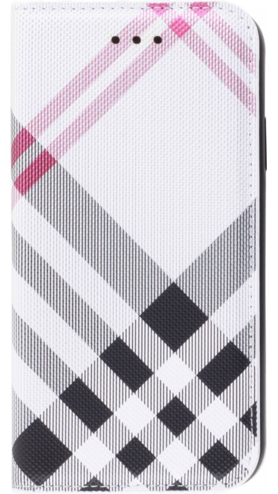 Fourre iPhone 12 mini - Flip Lines - Blanc