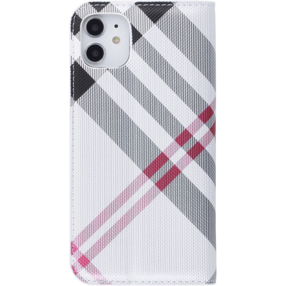 Fourre iPhone 12 mini - Flip Lines - Blanc