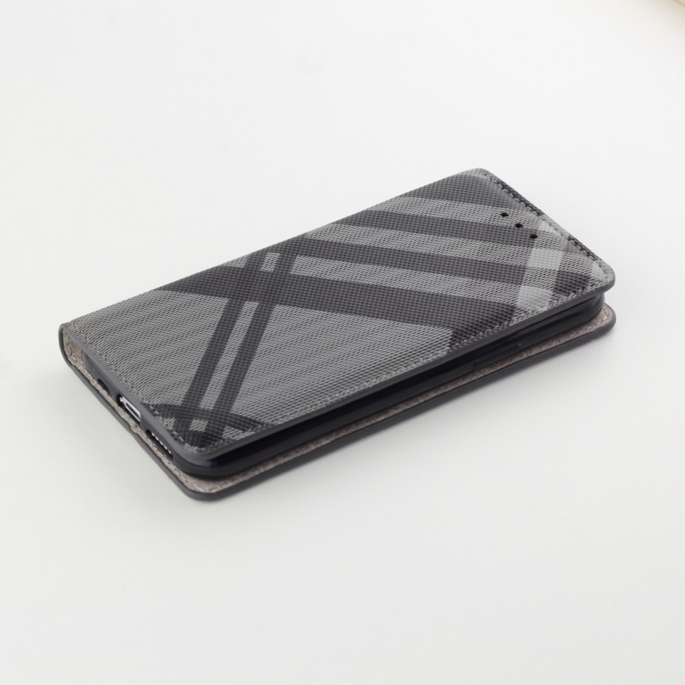 Hülle iPhone 13 mini - Flip Lines - Grau