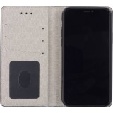 Fourre iPhone 13 mini - Flip Lines - Gris