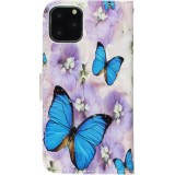 Fourre iPhone 11 - Flip butterfly Flower