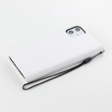 Fourre iPhone 11 - Premium Flip cuir lisse porte-cartes - Blanc
