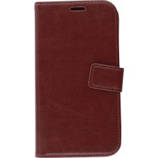 Fourre iPhone 11 - Premium Flip cuir lisse porte-cartes - Brun