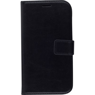 Fourre iPhone 11 - Premium Flip cuir lisse porte-cartes - Noir