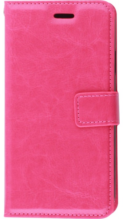 Fourre iPhone 11 - Premium Flip cuir lisse porte-cartes - Rose foncé