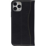 Fourre iPhone 11 Pro - Flip Fierre Shann cuir véritable - Noir