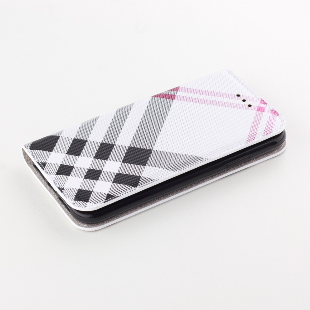 Fourre iPhone 13 - Flip Lines - Blanc
