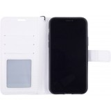 Fourre iPhone 15 Pro Max - Premium Flip cuir lisse porte-cartes - Blanc