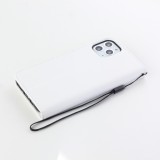 Fourre iPhone 15 Pro Max - Premium Flip cuir lisse porte-cartes - Blanc