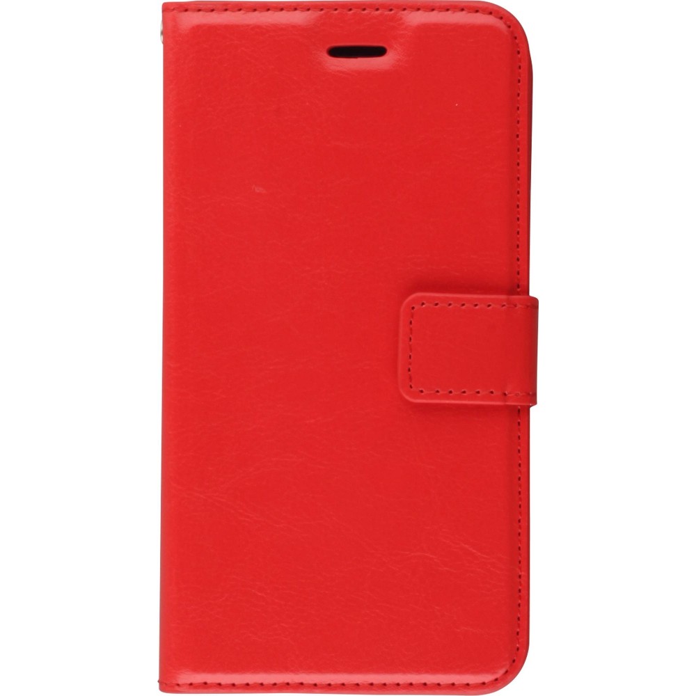 Hülle iPhone 15 Pro Max - Premium Flip Leder Tasche - Rot