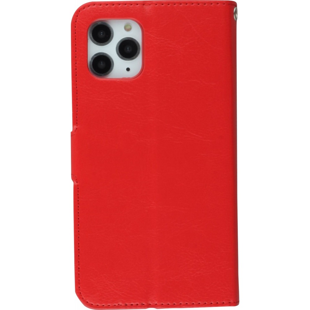 Hülle iPhone 15 Pro Max - Premium Flip Leder Tasche - Rot