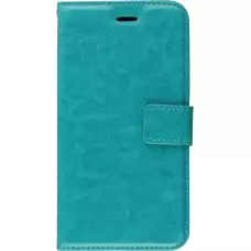 Fourre iPhone 15 Pro Max - Premium Flip cuir lisse porte-cartes - Turquoise