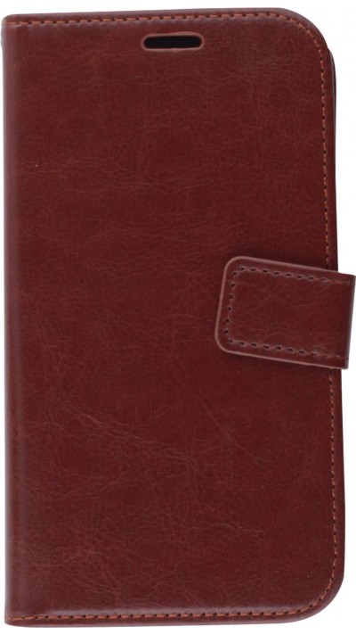 Fourre iPhone 11 Pro - Premium Flip cuir lisse porte-cartes - Brun