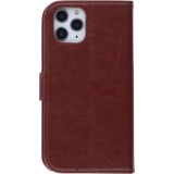 Fourre iPhone 11 Pro - Premium Flip cuir lisse porte-cartes - Brun