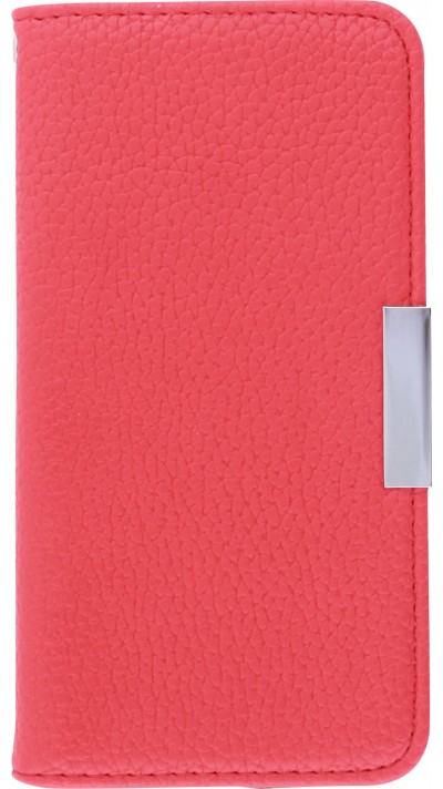 Fourre iPhone 12 / 12 Pro - Flip look cuir - Rouge