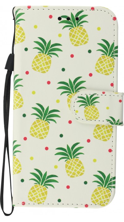 Fourre iPhone 12 / 12 Pro - Flip ananas pattern