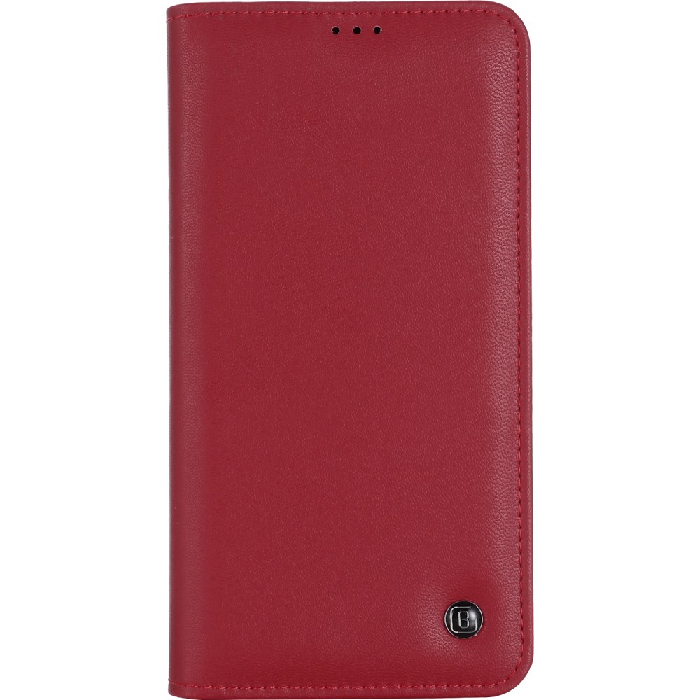 Fourre iPhone 12 / 12 Pro - GEBEi Kala séries luxe en cuir véritable, porte-cartes, support vidéo - Rouge