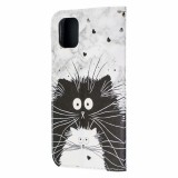 Hülle iPhone 12 / 12 Pro - Flip Schwarz-weiße Katze