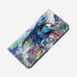 Fourre iPhone 16e - 3D Flip Hibou multicolor
