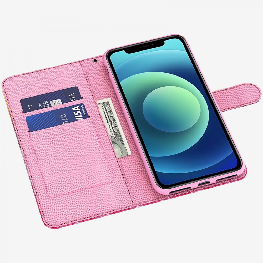 Fourre iPhone 16e - 3D Flip Hibou multicolor