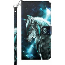 Fourre iPhone 15 Pro - 3D Flip Wolf Universe