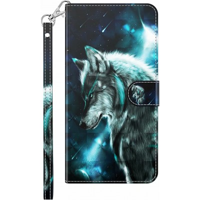 Fourre iPhone 14 - 3D Flip Wolf Universe