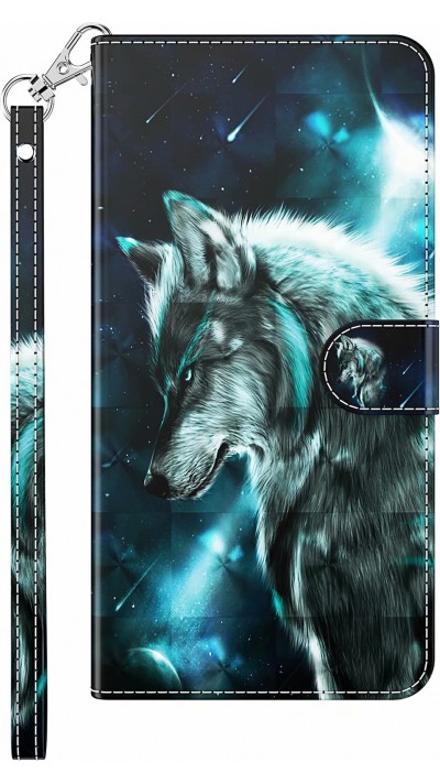 Fourre iPhone 15 Plus - 3D Flip Wolf Universe