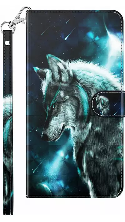 Fourre iPhone 15 Pro Max - 3D Flip Wolf Universe