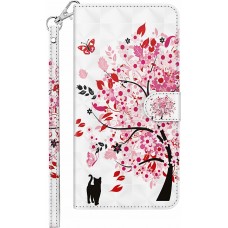 Fourre iPhone 16e - 3D Flip arbre en fleur