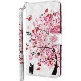 Fourre iPhone 15 Plus - 3D Flip arbre en fleur