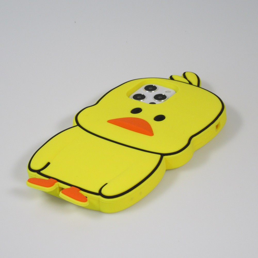 iPhone 12 Pro Max Case Hülle - Lustige Hülle 3D kleine süsse Ente - Gelb
