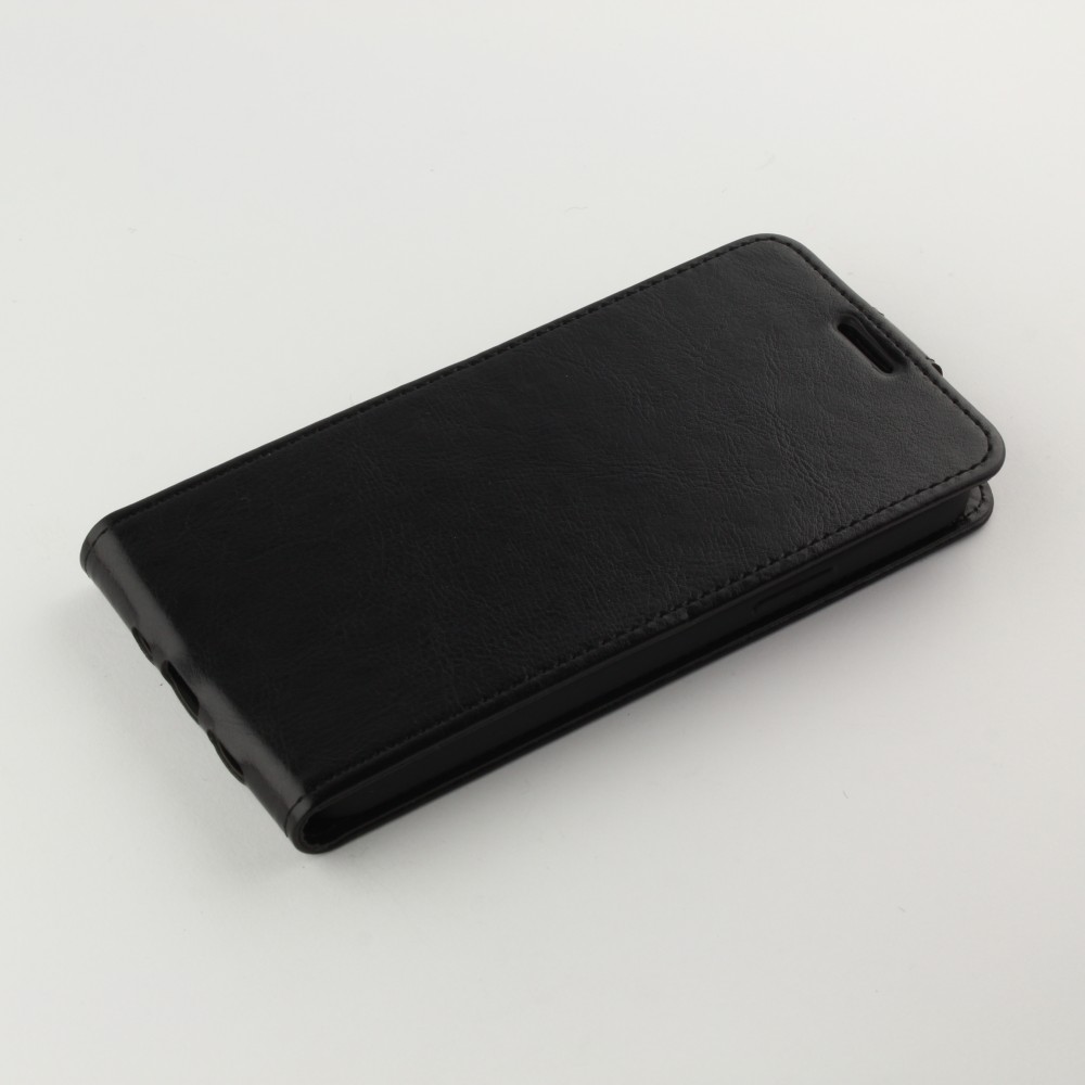 Fourre iPhone 12 / 12 Pro - Vertical Flip - Noir