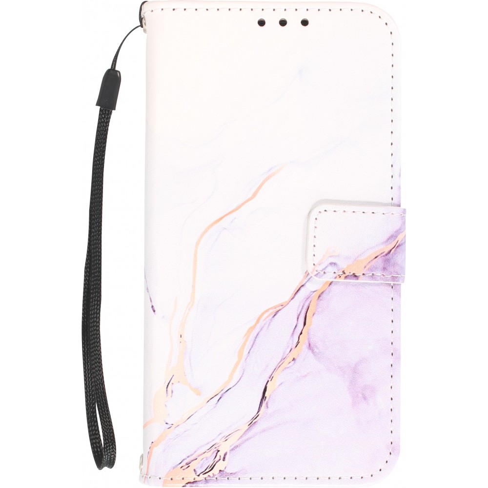 Fourre iPhone 13 - Flip Wallet Liquid Color avec fermeture à aimant - Calm Cloud