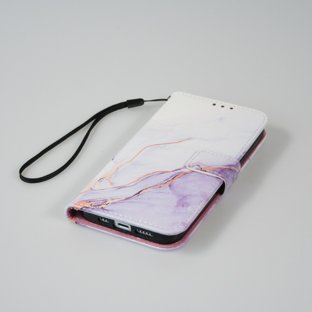 Fourre iPhone 13 - Flip Wallet Liquid Color avec fermeture à aimant - Calm Cloud