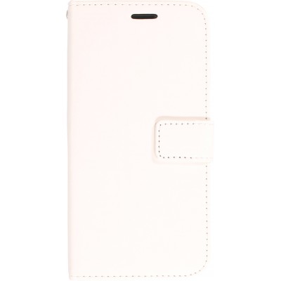 iPhone 13 Case Hülle - Premium Flip Leder Tasche - Weiss