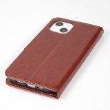 iPhone 15 Plus Case Hülle - Premium Flip - Braun