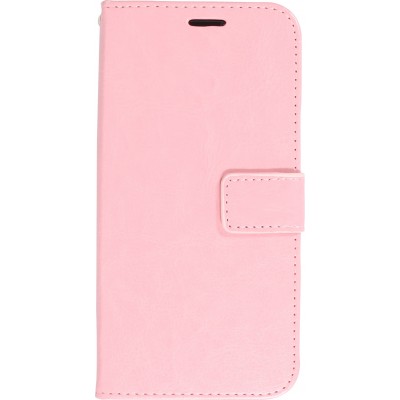 Fourre iPhone 13 - Premium Flip cuir lisse porte-cartes - Rose clair