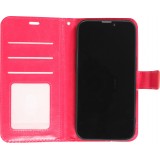 Fourre Samsung Galaxy S24 - Premium Flip cuir lisse porte-cartes - Rose foncé