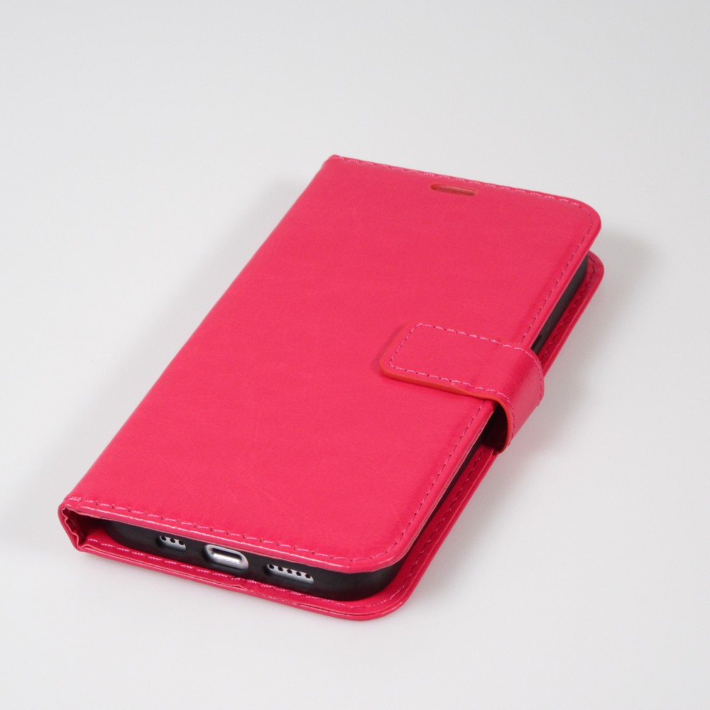 Fourre Samsung Galaxy S24 - Premium Flip cuir lisse porte-cartes - Rose foncé