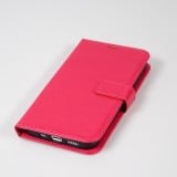 iPhone 15 Plus Case Hülle - Premium Flip - Dunkelrosa